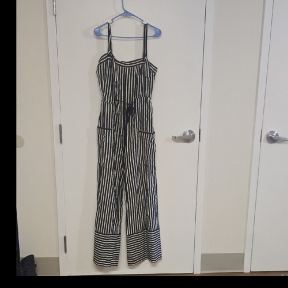 Warm Striped Wide Leg Jumpsuit